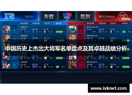 中国历史上杰出大将军名单盘点及其卓越战绩分析